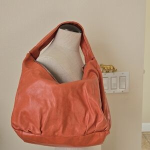 HOBO Terracotta Leather Hobo Bag